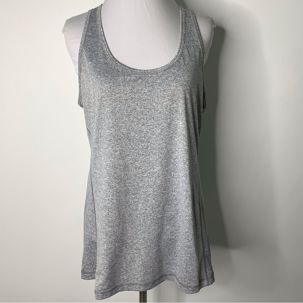 Icyzone Women's Grey Workout Athletic Sleeveless Tank Top Size Large